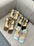 Women Elegant Diamond Embedded Buckle Straps Heel